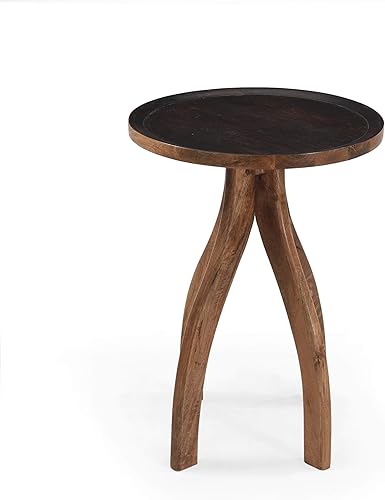 Miniatura 4 de Christopher Knight Home Antonia Mesa auxiliar de madera de mango, color marrón