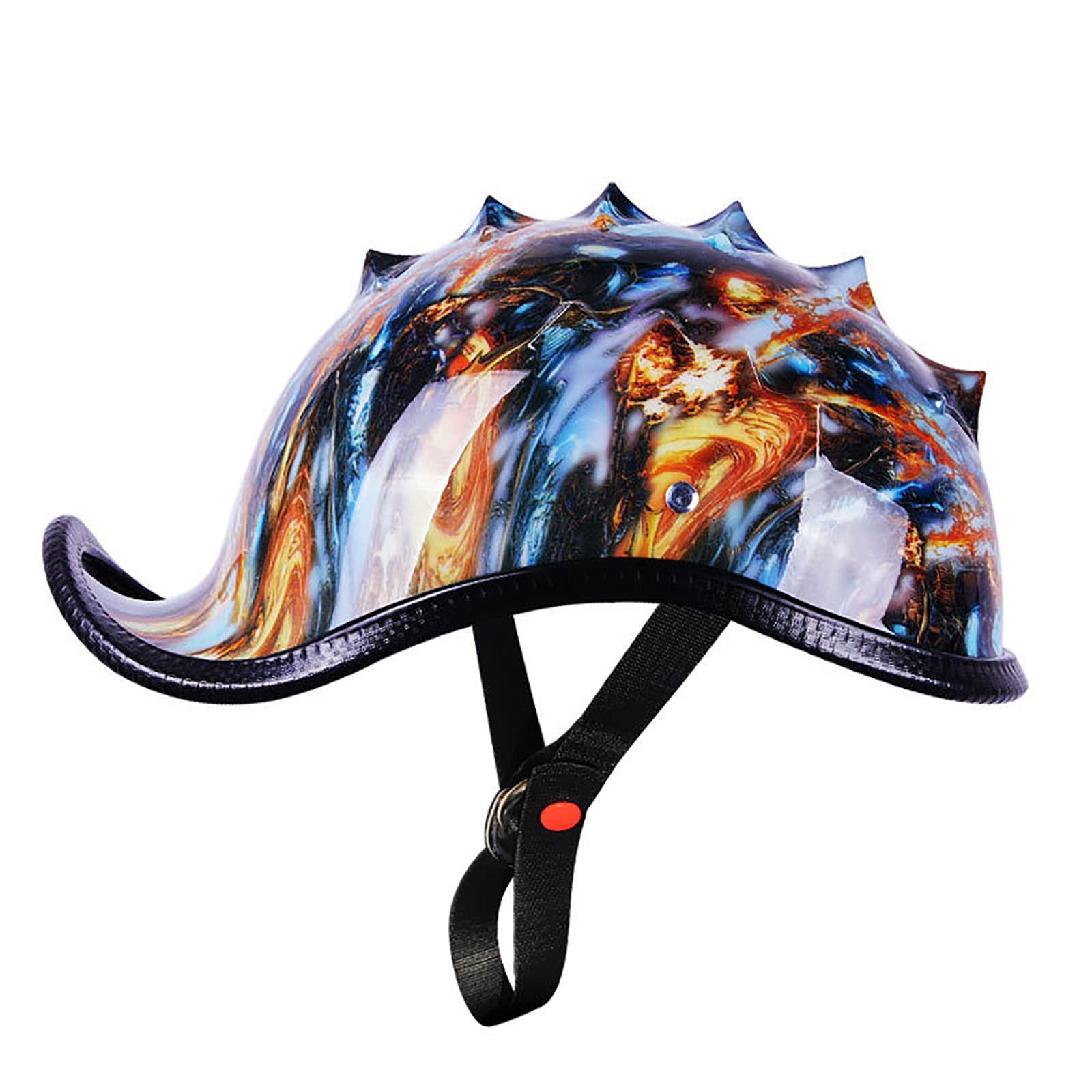Demi-casque jet moto rétro amovible lavable pour homme et femme adepte de scooter et cruiser