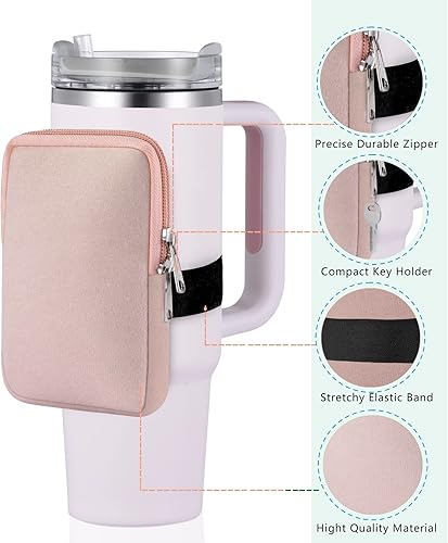 Miniatura 3 de Water Cup Bottle Pouch Compatible for Stanley Tumbler Quencher Adventure 40oz &amp; Stanley IceFlow 2030 oz, Gym Running Water Bottle Fanny Pack Bag