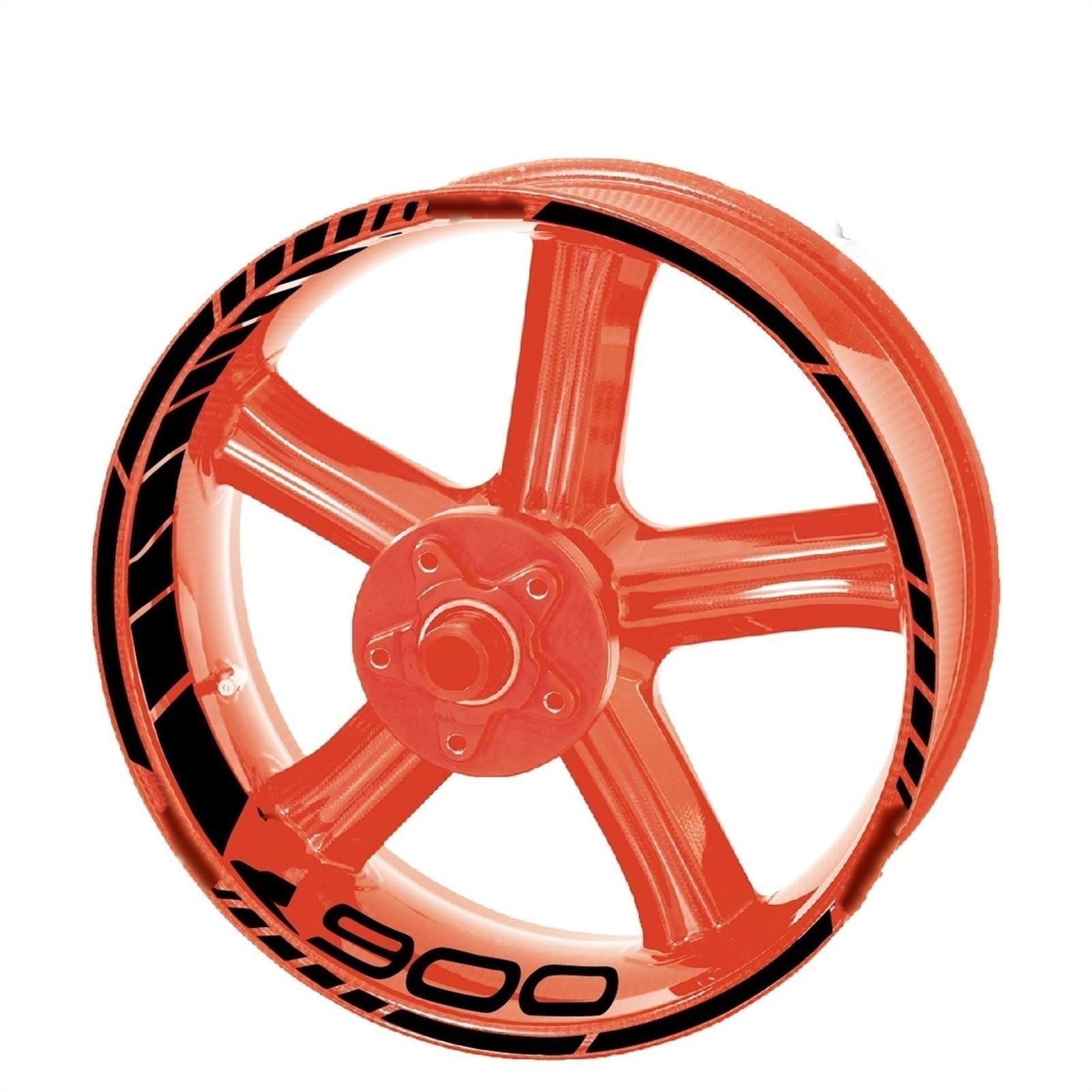 Motorcycle Hub Stickers Waterproof Reflective Rim Stripe Decals for Kawasaki Z750 Z800 Z900 Z1000 Decorative(Color7)