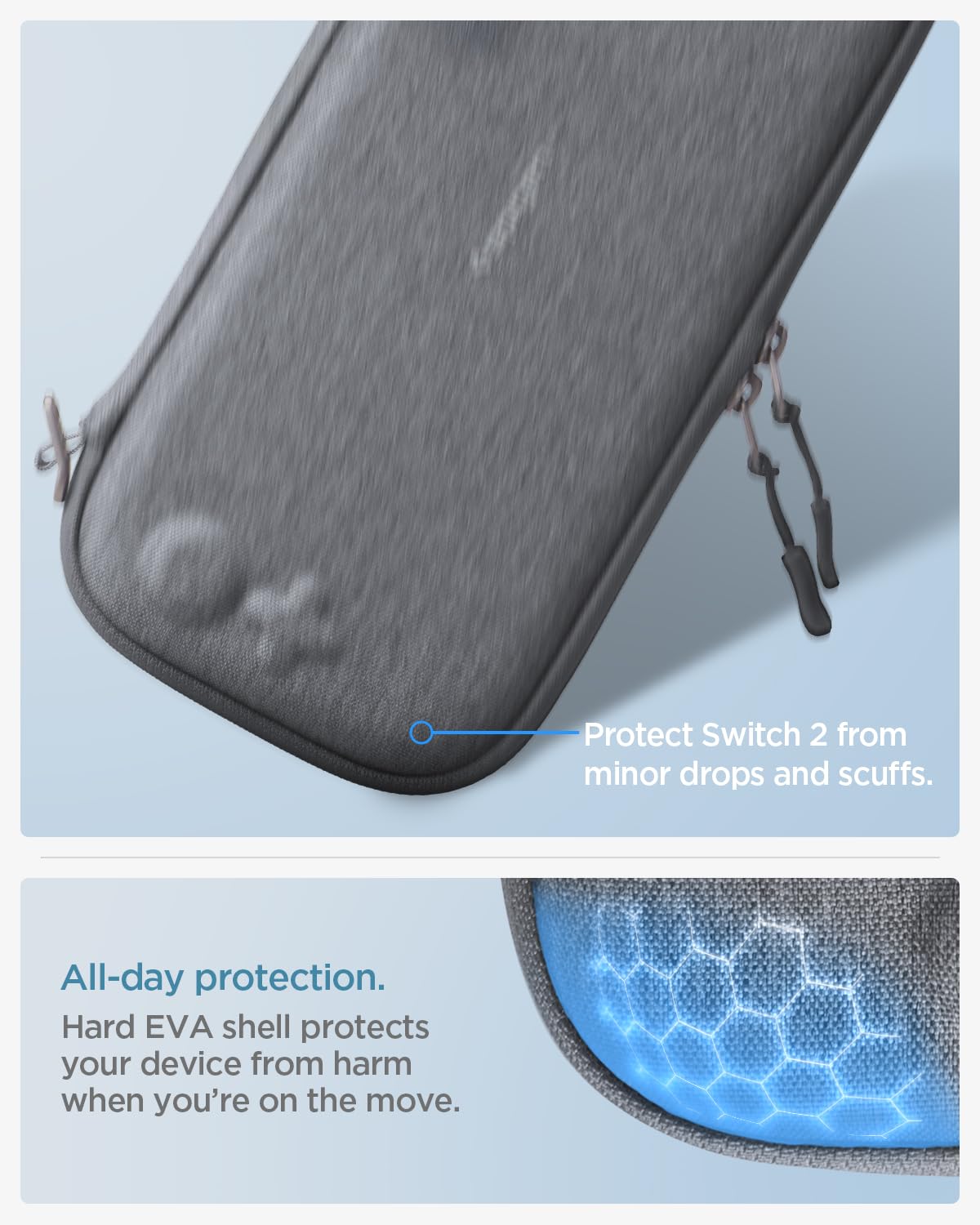 Spigen Custodia Klasden Pouch 2 Borsa da Viaggio Compatibile con Nintendo Switch 2 (2025) - Grigio Carbone