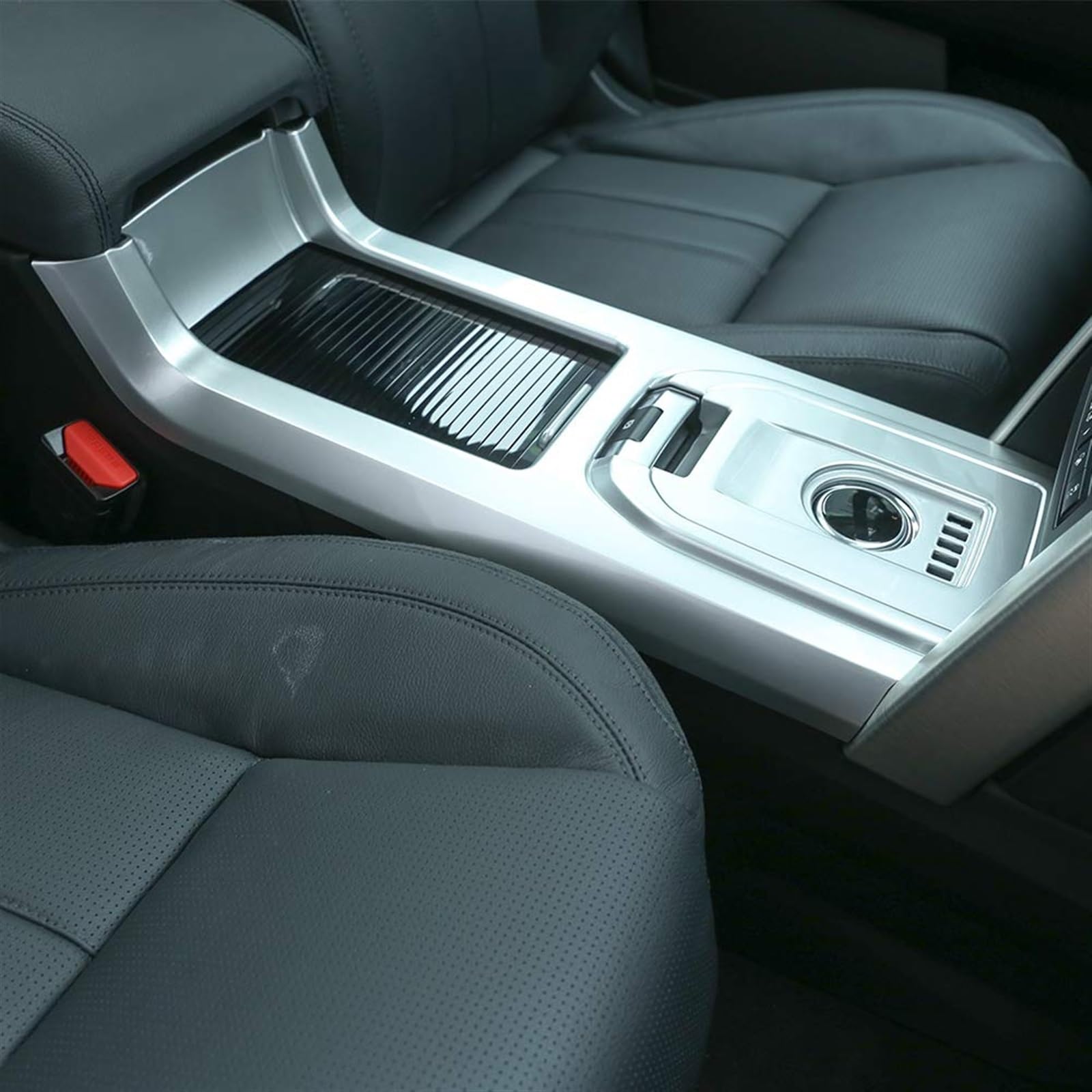 Komponenten 1 Stück Kohlefaser-Mittelkonsolen-Getriebegehäuse-Abdeckungsverkleidung Für Land Rover Für Discovery Sport 2015-2020 Auto Zubehör(Silver)