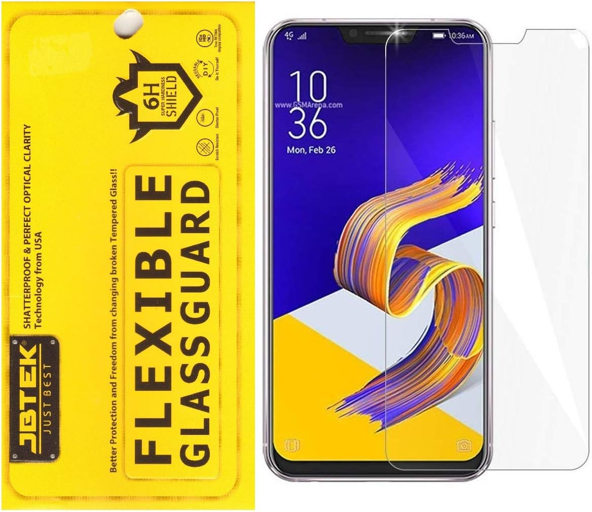 Red Qube JBTEK Hammer Proof Fiber Tempered Screen Protector with Oleophobic Coating for Asus Zenfone 5Z (Pack of 1)