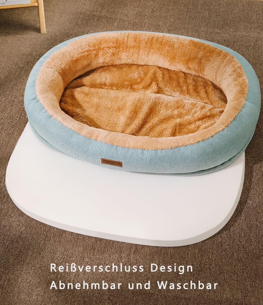 LINGXIYA Plüsch Hundematratze, Orthopädisches Hundebett, Memory Foam Hundebett, Donut Kuscheliges Hundekorb, Hundekörbchen Abnehmbar und Waschbar, für Fensterbank, Sofa, Boden, Auto, 75 * 55cm