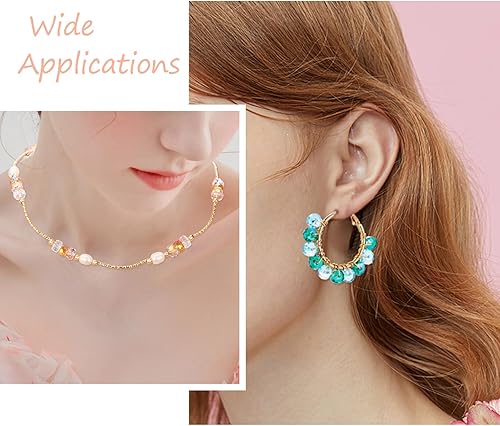 Miniatura 5 de Craftdady 100 cuentas de vidrio facetadas de color AB de 0.276 in Rondelle transparente cuentas de cristal transparentes diminutas cuentas