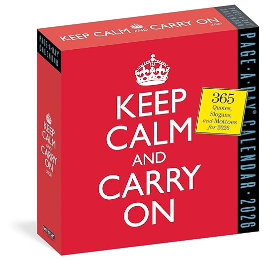 Keep Calm and Carry On PageADay® Calendar 2026 365 Quotes, Slogans