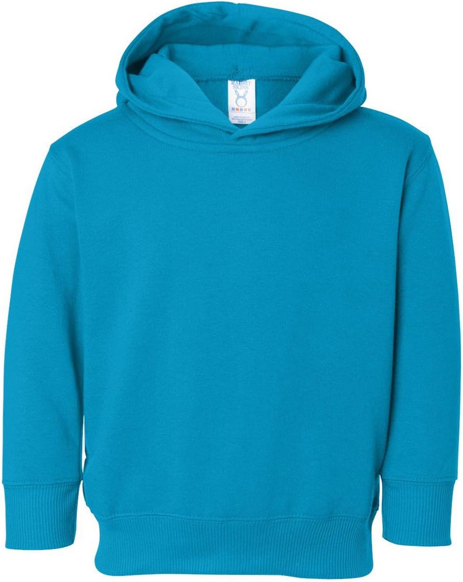 Rabbit Skins Toddler Pockets Fleece Hooded Sweatshirt, Turquoise, 4T