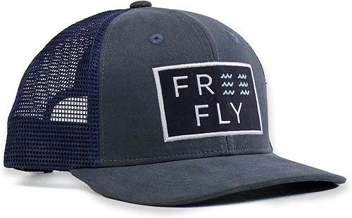 Free Fly Wave Snapback con logo - Gorra Snapback de algodón y malla para hombre y mujer