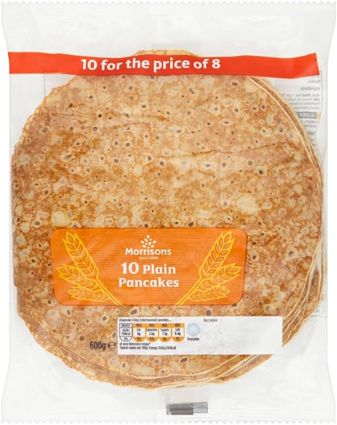 Morrisons 10 Plain Pancakes, 600g Amazon.co.uk Grocery