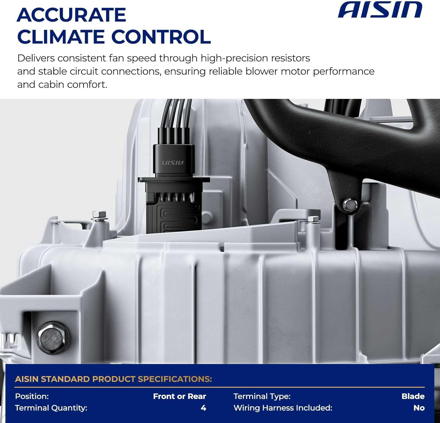 AISIN AFTERMARKET BMRAZ-00266 HVAC Blower Motor Resistor - Compatible with Land Rover LR2 2008-2015, Range Rover Evoque 2012-2015