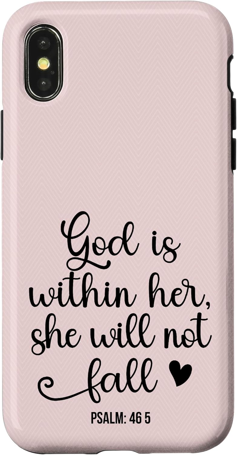 God is Within Her She Will Not Fall 46 5 Christian Verse Case for iPhone 16 Pro Max