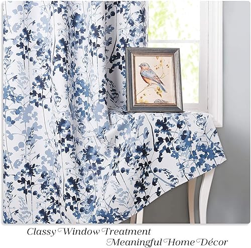 Miniatura 7 de KGORGE - Cortinas opacas de estilo rústico - Cortinas y cortinajes que reducen la luz solarrayos UV, con patrón bohemio de acuarela para dormitorio,