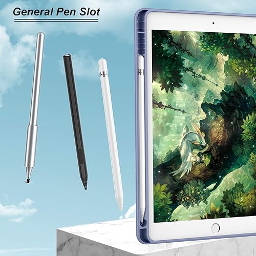 Miniatura 148 de iMieet Funda para iPad 9.7 (modelo 2018/2017, 6ª/5ª generación), funda inteligente con portalápices y parte trasera de silicona suave de piel