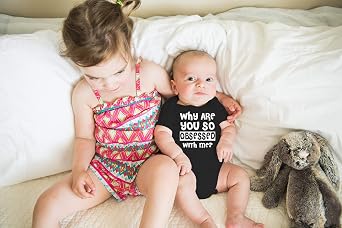 AW Fashions Why Are You So Obsessed With Me Baby Bodysuit Funny Adorable Outfit Newborn Unisex Cute Romper