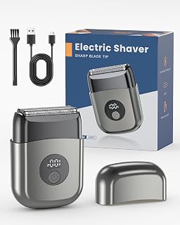 Electric Razor for Men Face,IPX7 Waterproof Electric Shavers Beard Trimmer for Men, LED Display & Type-C Rechargeable, Portable Wet & Dry Mini Travel Foil Shaver, Ideal Christmas Gifts Birthday Gifts