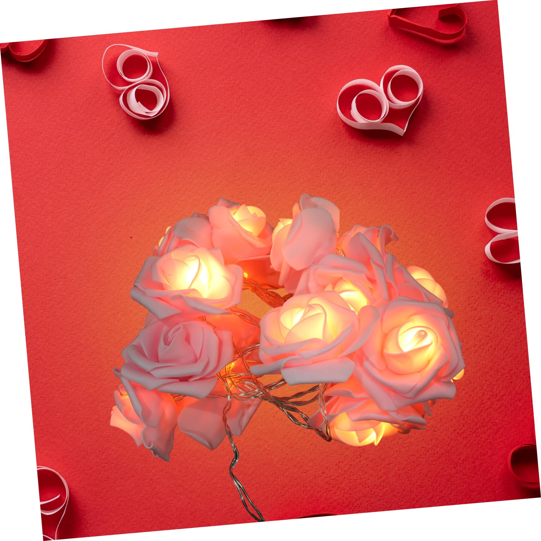 CHILDWEET Rose Flower String Lights 118 Inch Battery Operated Pink Fairy Lights for Indoor Outdoor Wedding Party Decorations - Image 2