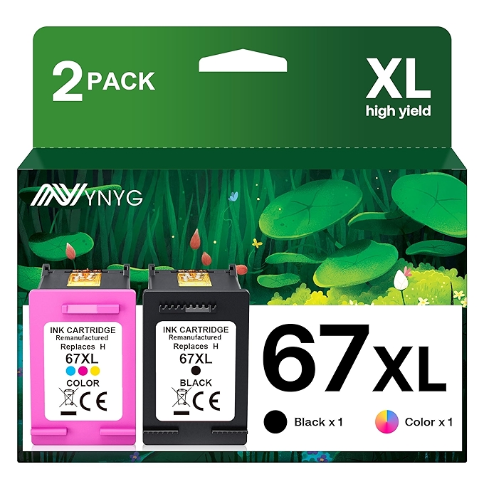 NYNYG 67XL HP复合墨盒 适用于Envy和DeskJet打印机