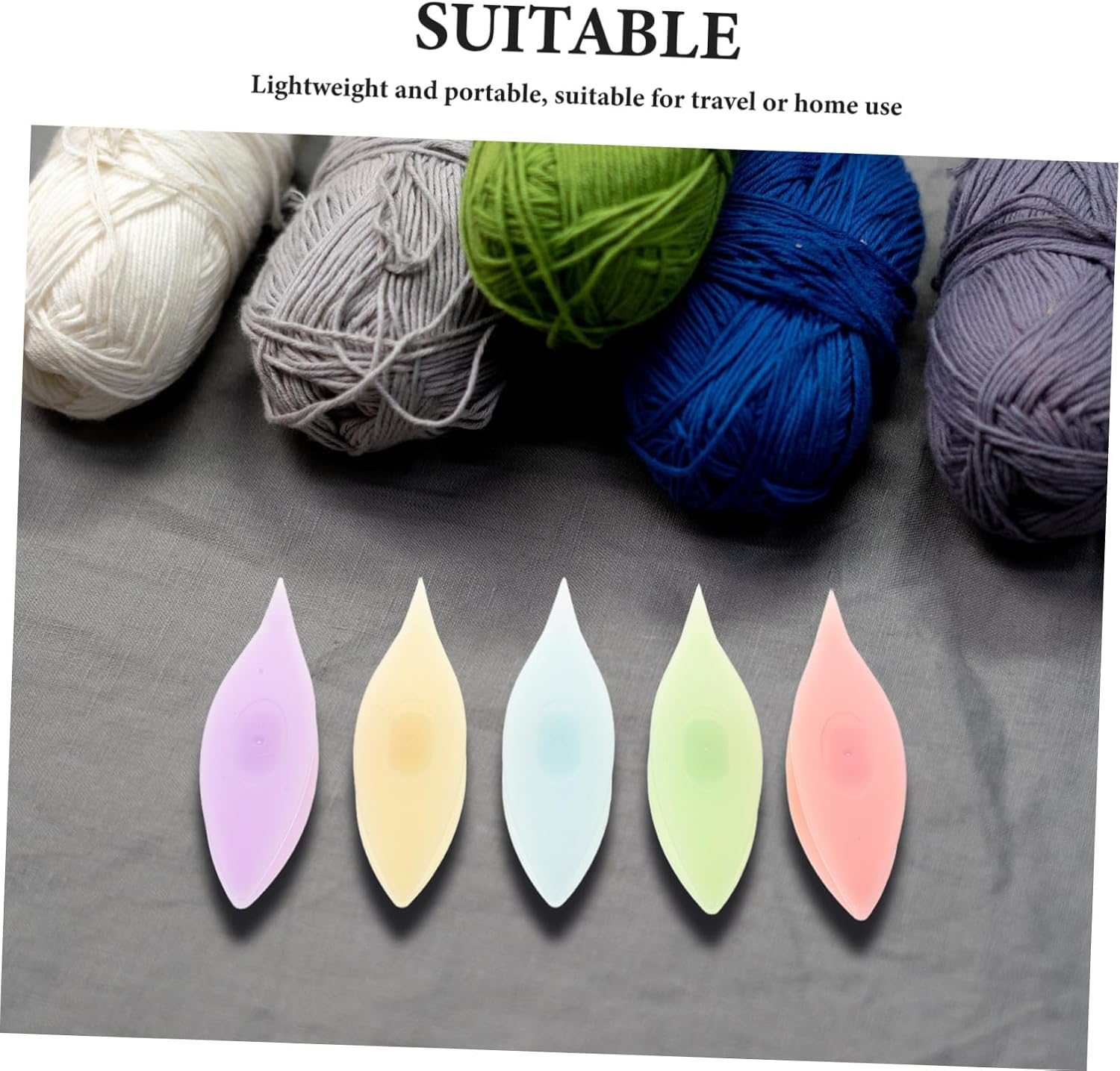 5pcs Silicone Weaving Shuttles for Knitting Craft Projects