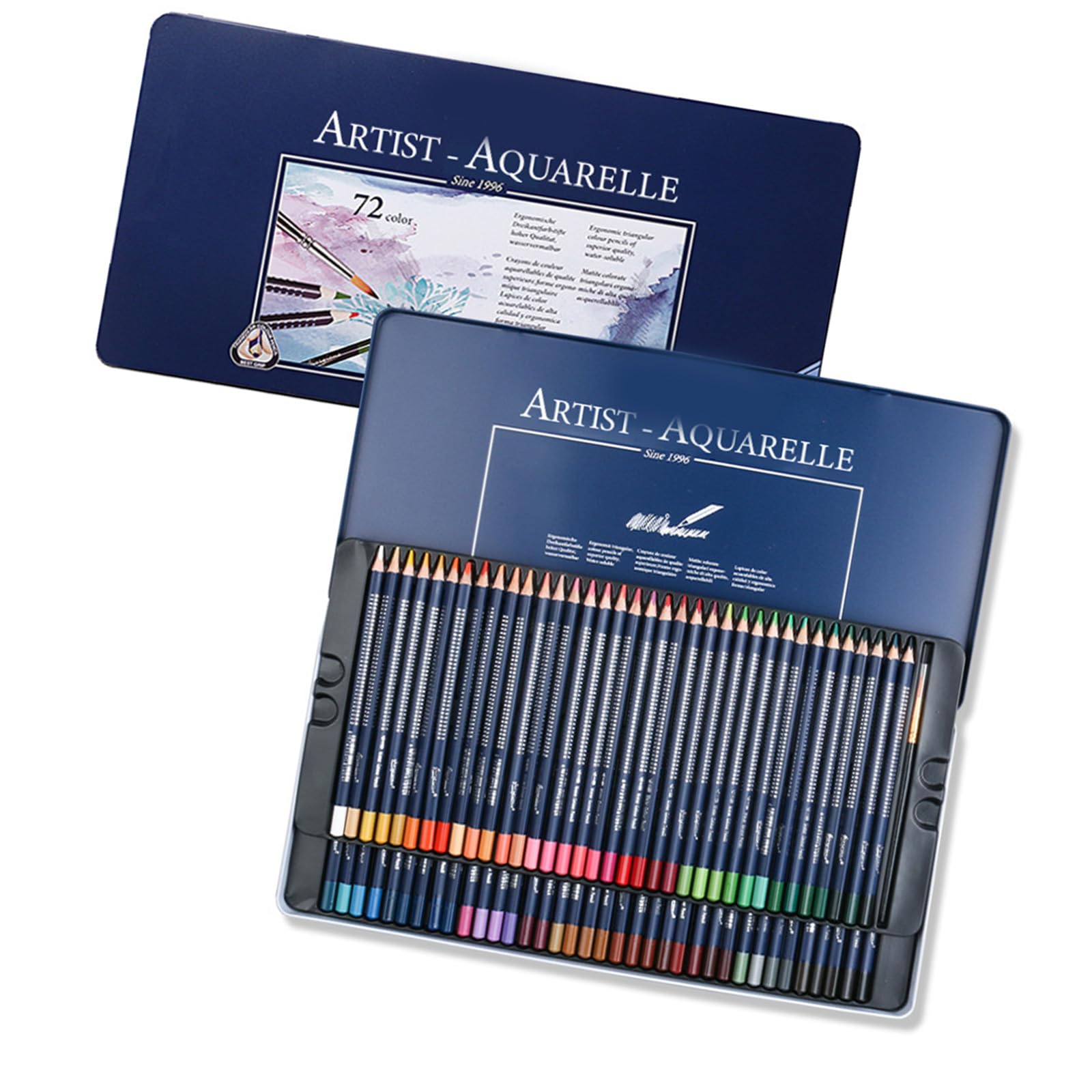 Buntstifte-Set in Metalletui, professionell, vorgespitzt, für Erwachsene, Kinder, Künstler, Skizzieren, Malen, Kunstbedarf für Kinder und Erwachsene