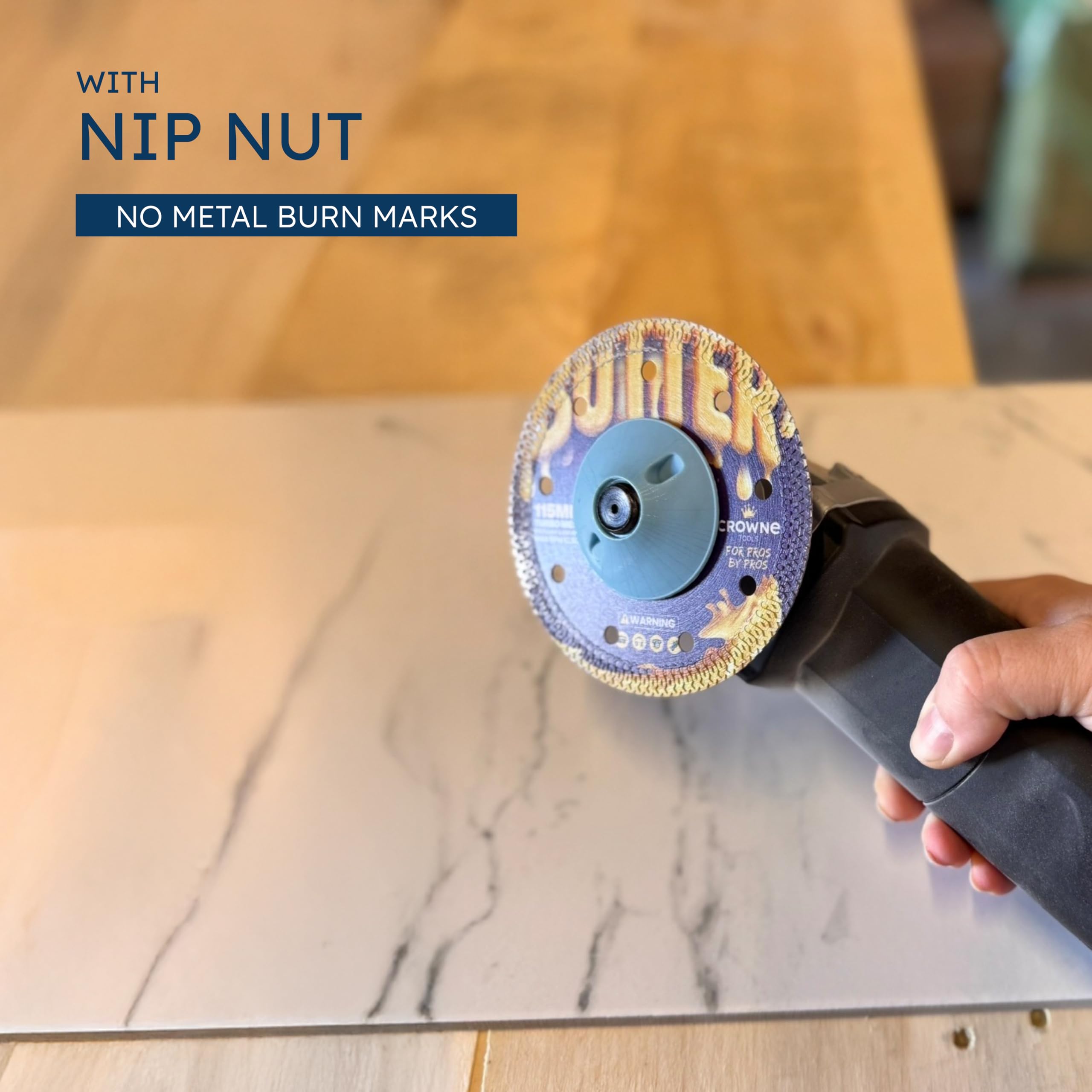 Crowne Tools Plastic Grinder Nip Nut – Non-Marking Impact