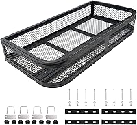 ORCISH Heavy Duty ATV/UTV Front Cargo Basket - 36x17x6 Steel Mesh Rack with Dual Mounting Kits for Camping Hunting Gear