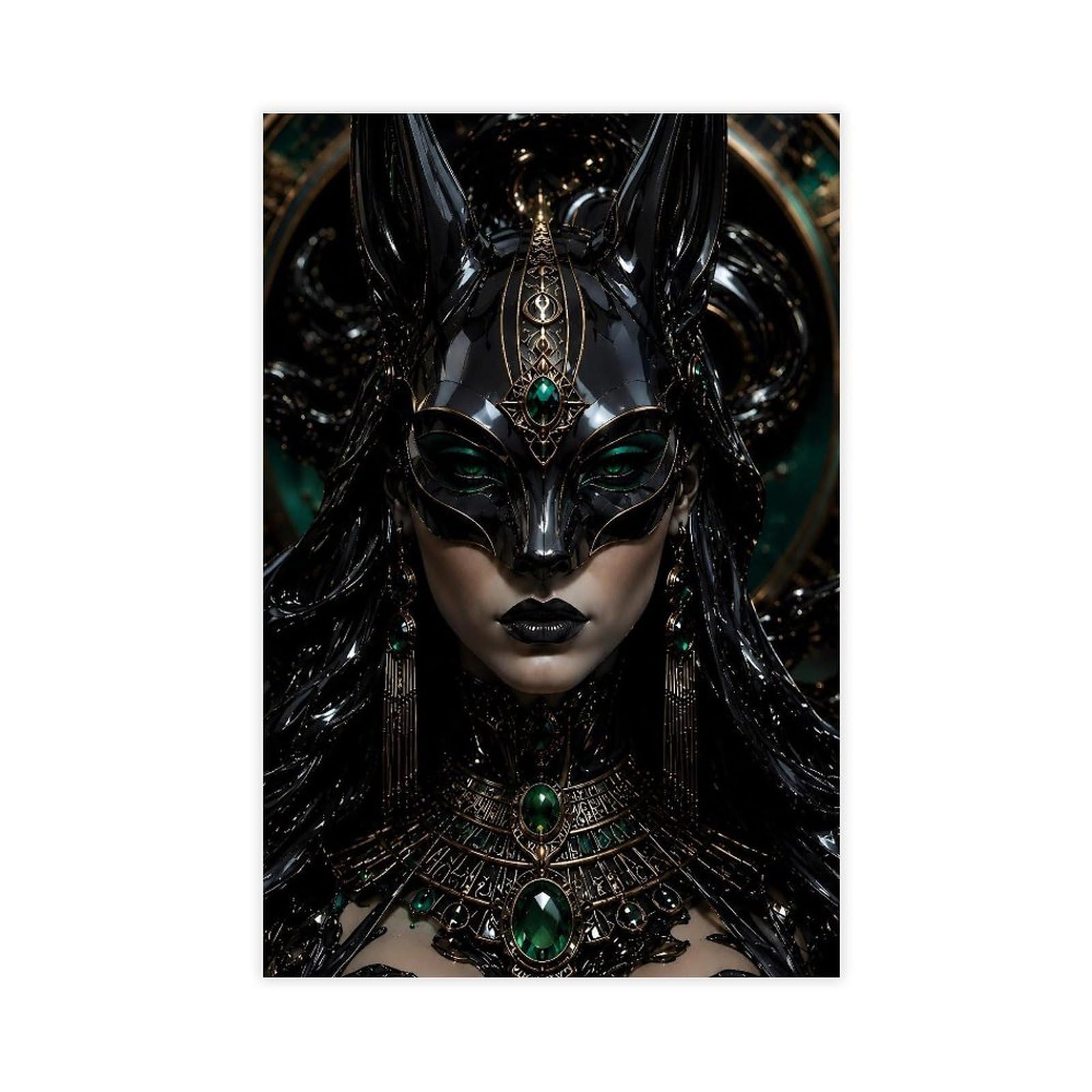 Ywtjax Unframe-Style Anubis Mask Poster Canvas Poster For Bedroom Decor Gift