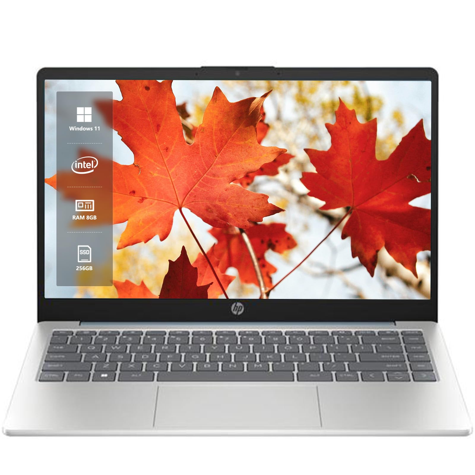 HP 14-inch Laptop, Intel Core i3-N305, 8GB RAM, 256GB SSD, Wi-Fi 6