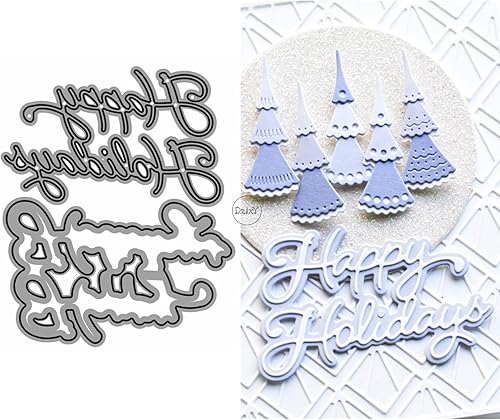 Vista 78 de DzIxY Happy Birthday Abrazos Palabras Troqueles de corte de metal para hacer tarjetas, kit de papel de relieve, troquelados, plantillas de máquina 14