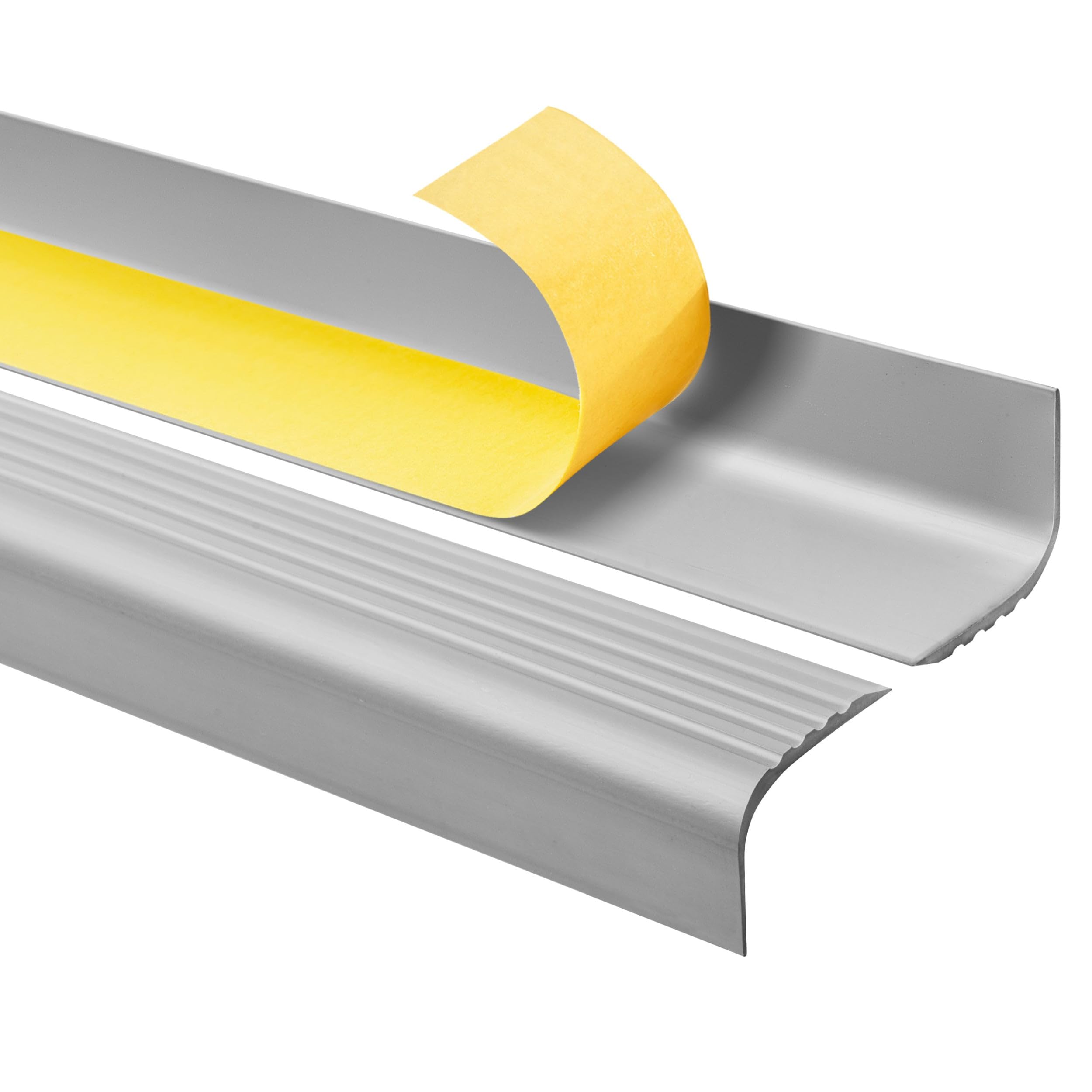 Quest Stair Nosing 52 x 40 mm Anti-Slip Self-Adhesive - Grey, 90 cm