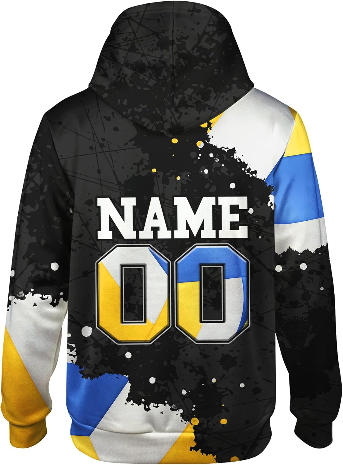 COZYAURA Custom Hoodies Sports Sweatshirts for Kids - Volleyball Graphic Hooded Pullover Gifts for Teens Youth Yellow - Image 2