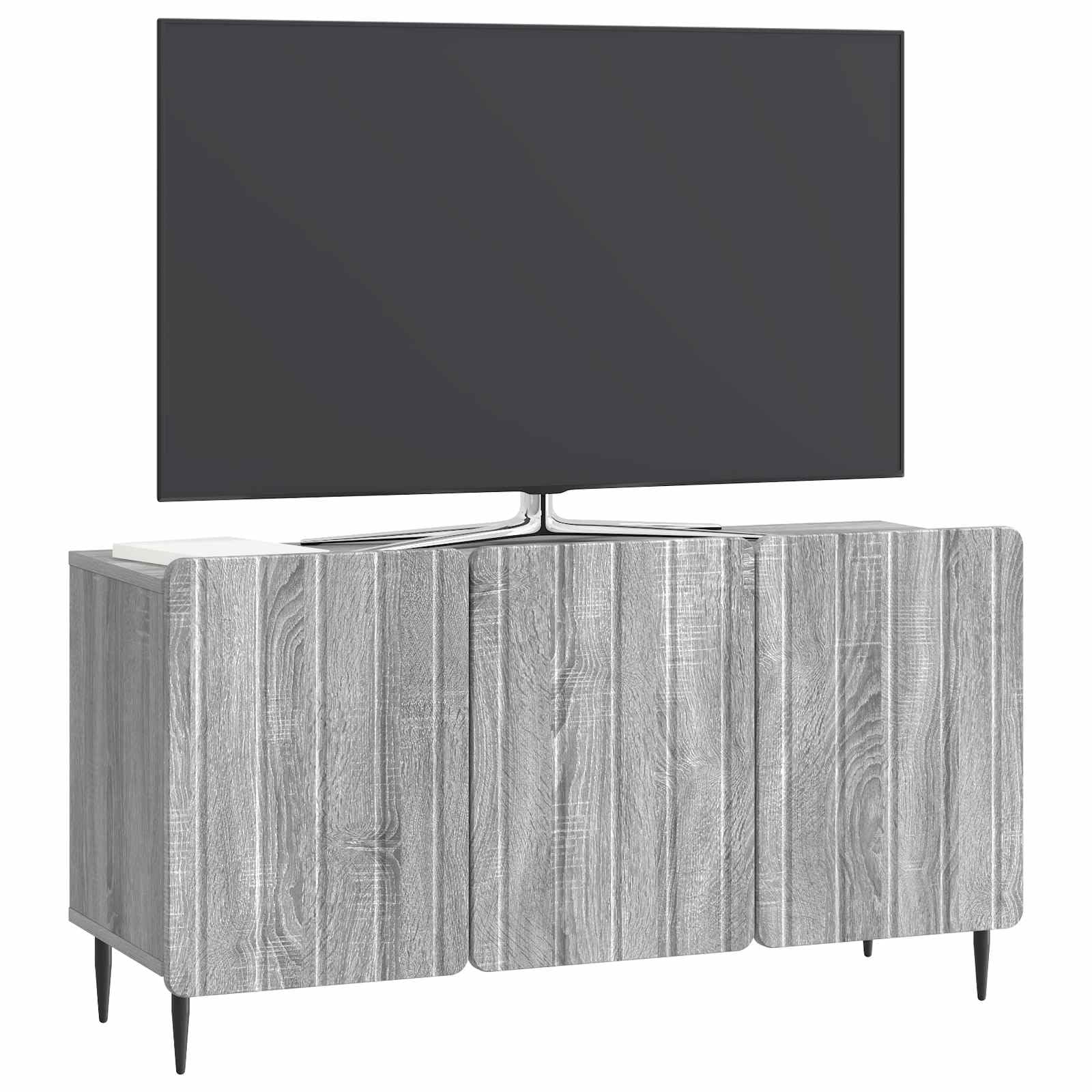 Drewnopochodny Nowoczesny Szafka TV 99x34 5x52 cm Szary