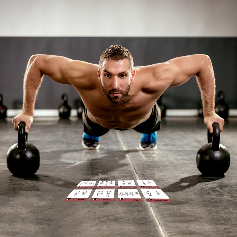 NewMe Fitness Carte di Esercizio per Gli allenamenti a casa 3.5 "X5