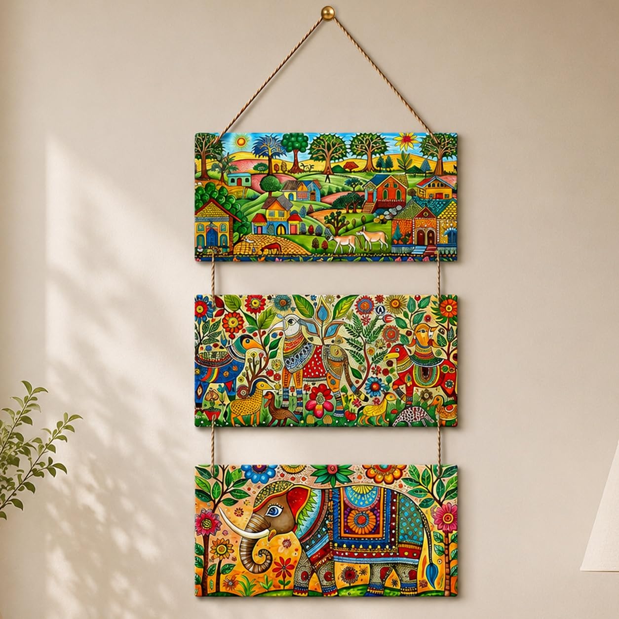 Madhubani Wall Art - Handcrafted Village Decor -1