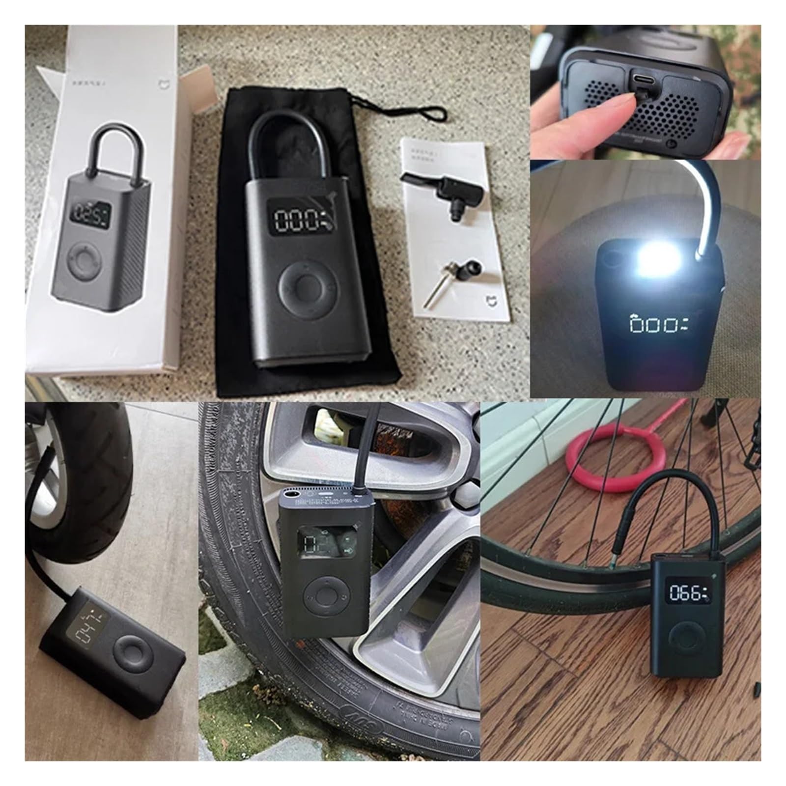 Mini Przenośna Elektryczna Pompa Powietrza 150PSI Kompresor Inflator Typu C LED Multitool Do Samochodu Rapid Inflator