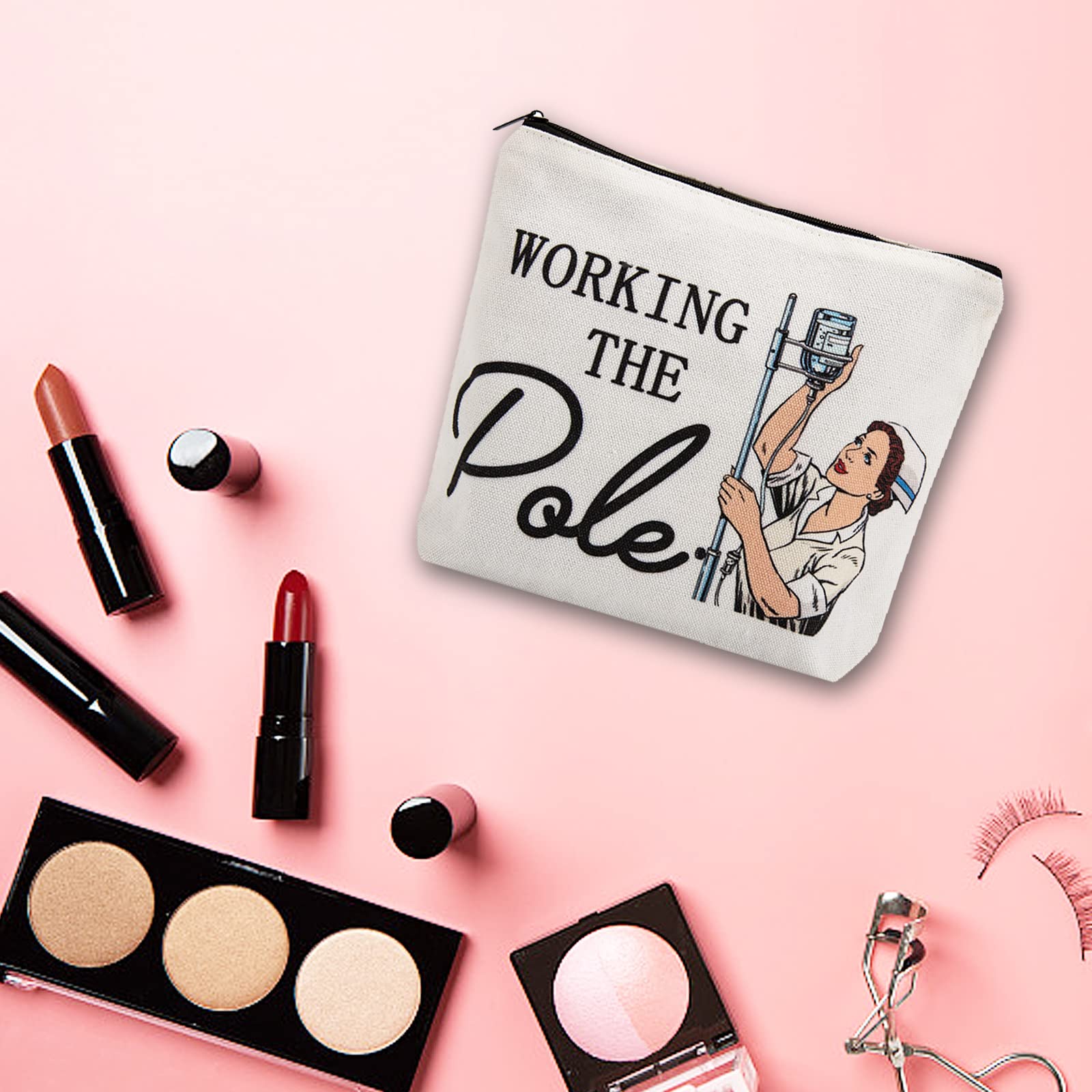 welezhu 2025 Nurses Week Gifts for Women Nurse Gifts for ER RN ICU Nurse's Birthday,Working The Pole Nurse Makeup Bag,Nurse accessories for work,Nurse appreciation gifts Nurses day gifts