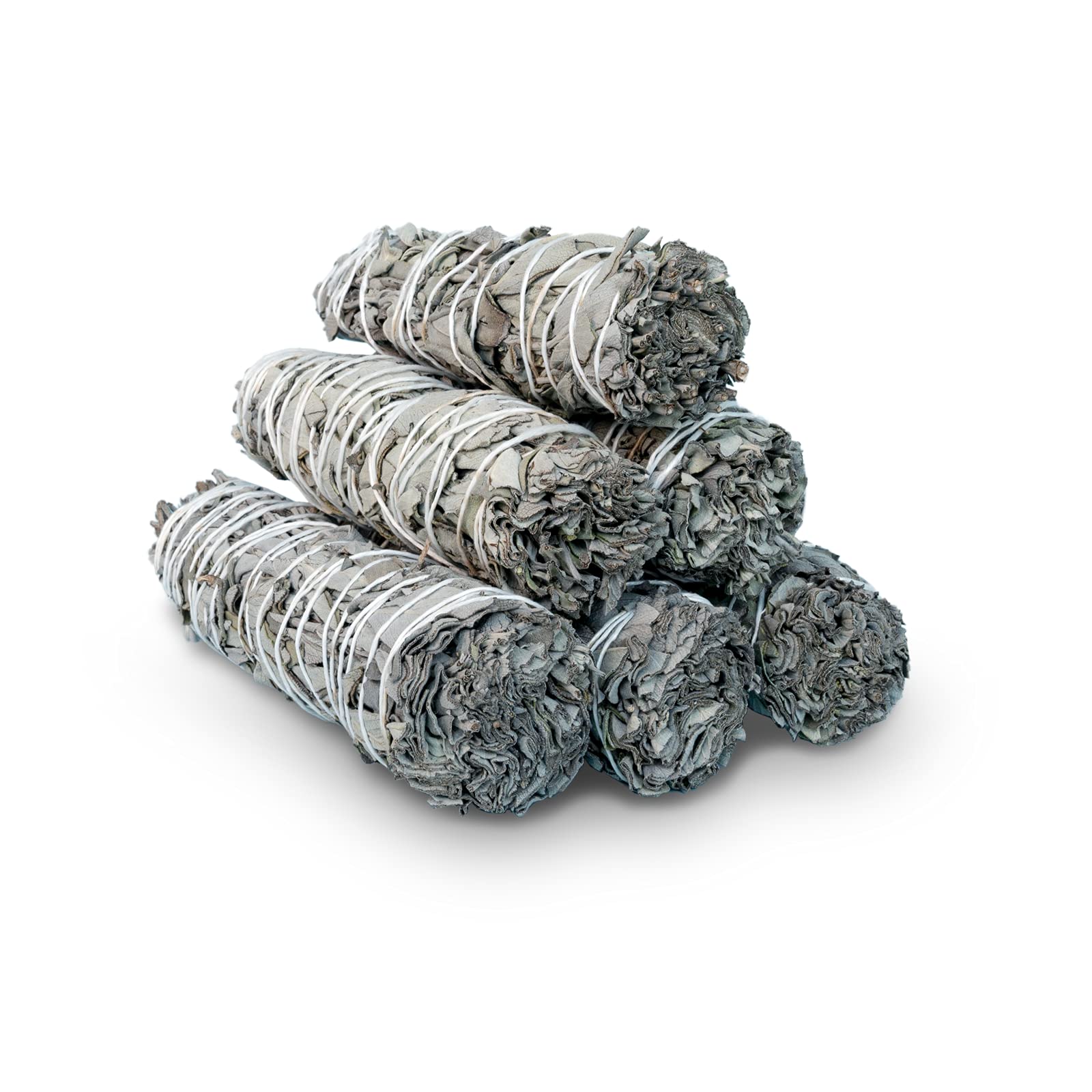 5-Inch Premium Blue Mountain Sage Bundle (6/pack) – Sage Smudge Sticks for Space Purification, Energy Cleansing, Healing, Meditation, Yoga, Welcoming Abundance – Sustainably Grown Ethically Cultivated