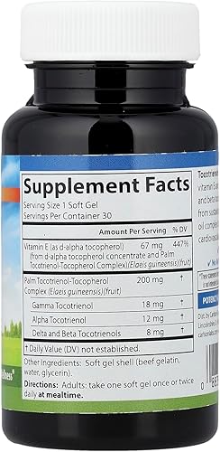 Miniatura 2 de Carlson Labs Tocotrienoles con vitamina E natural, 30 cápsulas blandas