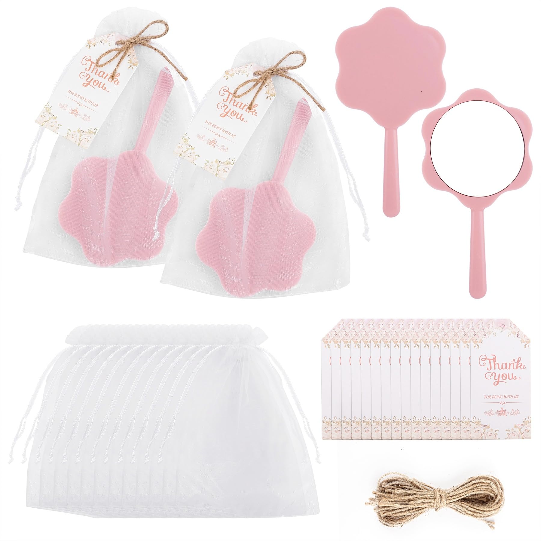 Miroir de poche fleur pour fête de mariage et souvenirs de table bohème