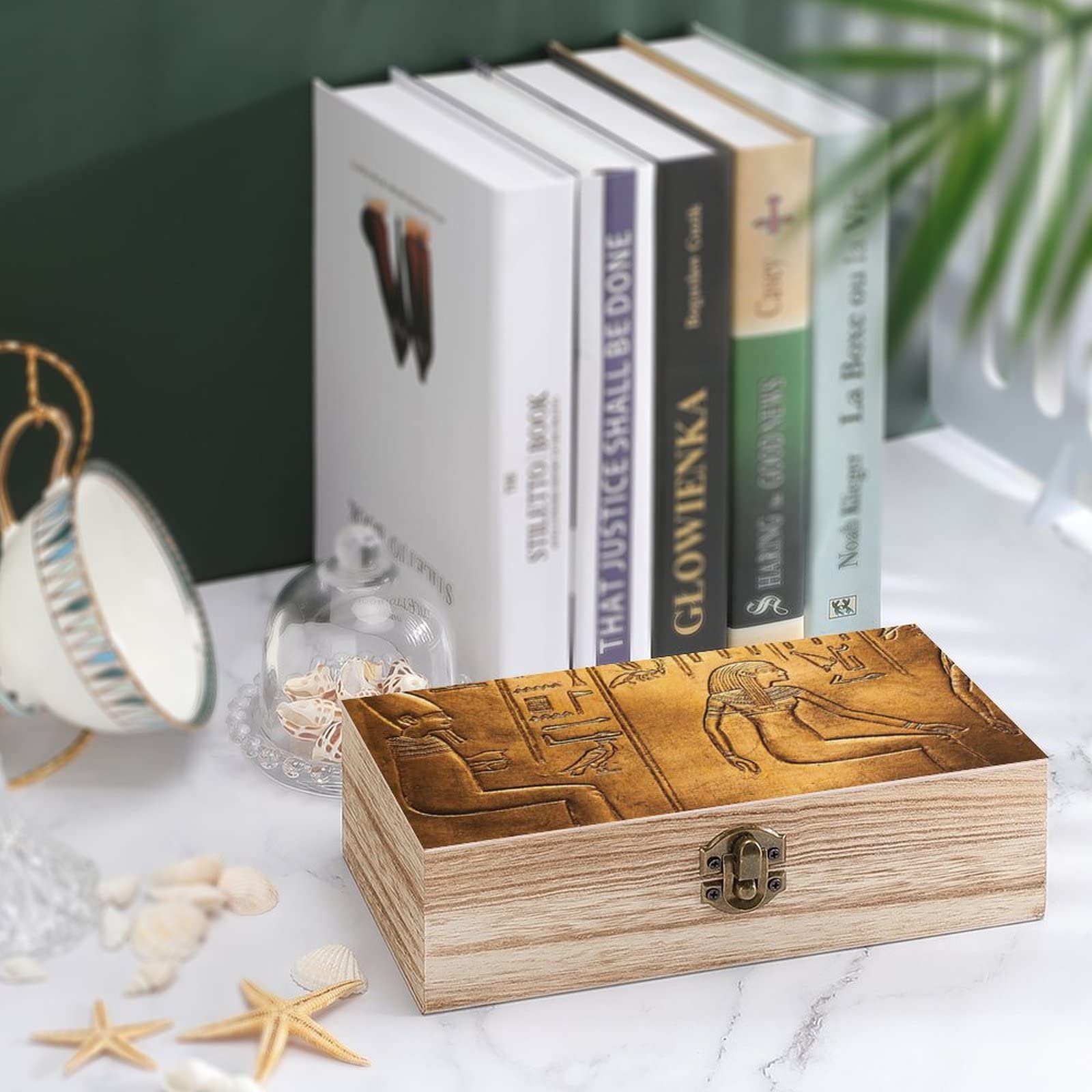 Old Money Decor FTVOGUE Egyptian Wooden Antique Jewelry Storage Box ...