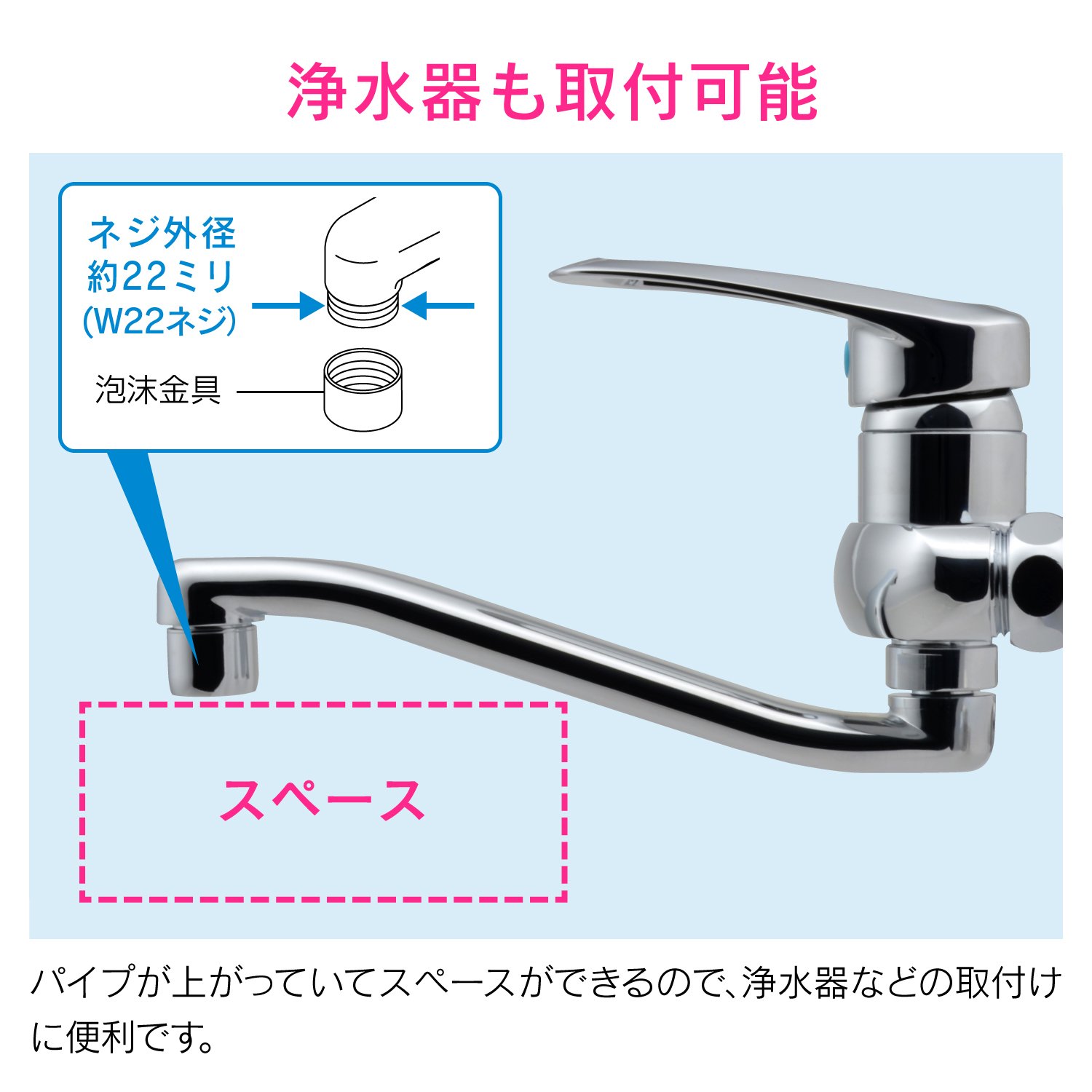 Amazon | ガオナ シングルレバー混合栓 キッチン用 (壁付 取付簡単