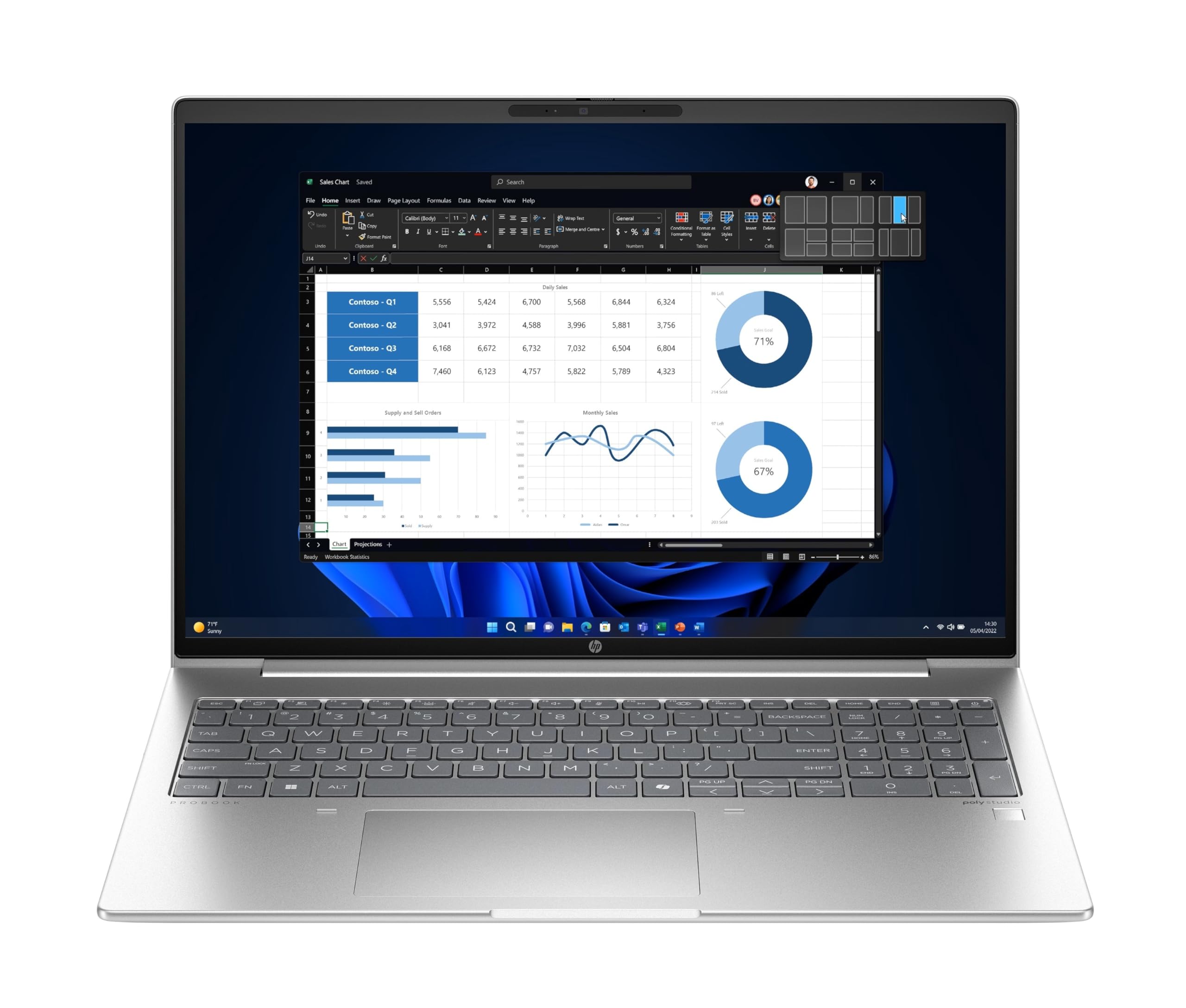 HP Probook 4 G1iR Notebook portatile Silver, RAM 16GB DDR5, SSD 512 GB, Display FullHD 16", Cpu Intel i5-1334U 10 Core da 4,6 GHz, fingerprint, Win11 Pro