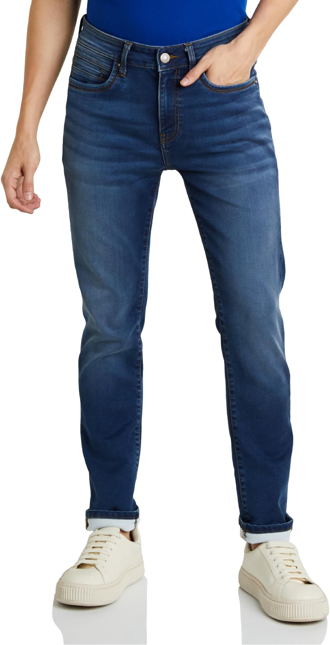 Men's Slim Fit Stretchable Jeans | Casual Denim | Cotton Stretch | Fashion Shades of Black & Blue (Available in Plus Sizes)