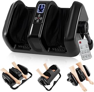 ARLIME Foot Massager with Heat, Deep Kneading Shiatsu Massage Machine for Muscle Arm Relaxation, Foot and Calf Massager Gifts for Adults (Black)