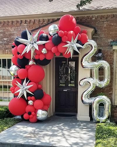 Miniatura 4 de Globos plateados de 40 pulgadas con el número 20, globos gigantes de 20 globos plateados de cumpleaños de 20 años, suministros de decoración de