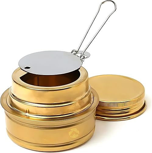 CAMPINGMOON Ultralight Alcohol Stove Portable Mini Camping Burner w Adjustable F