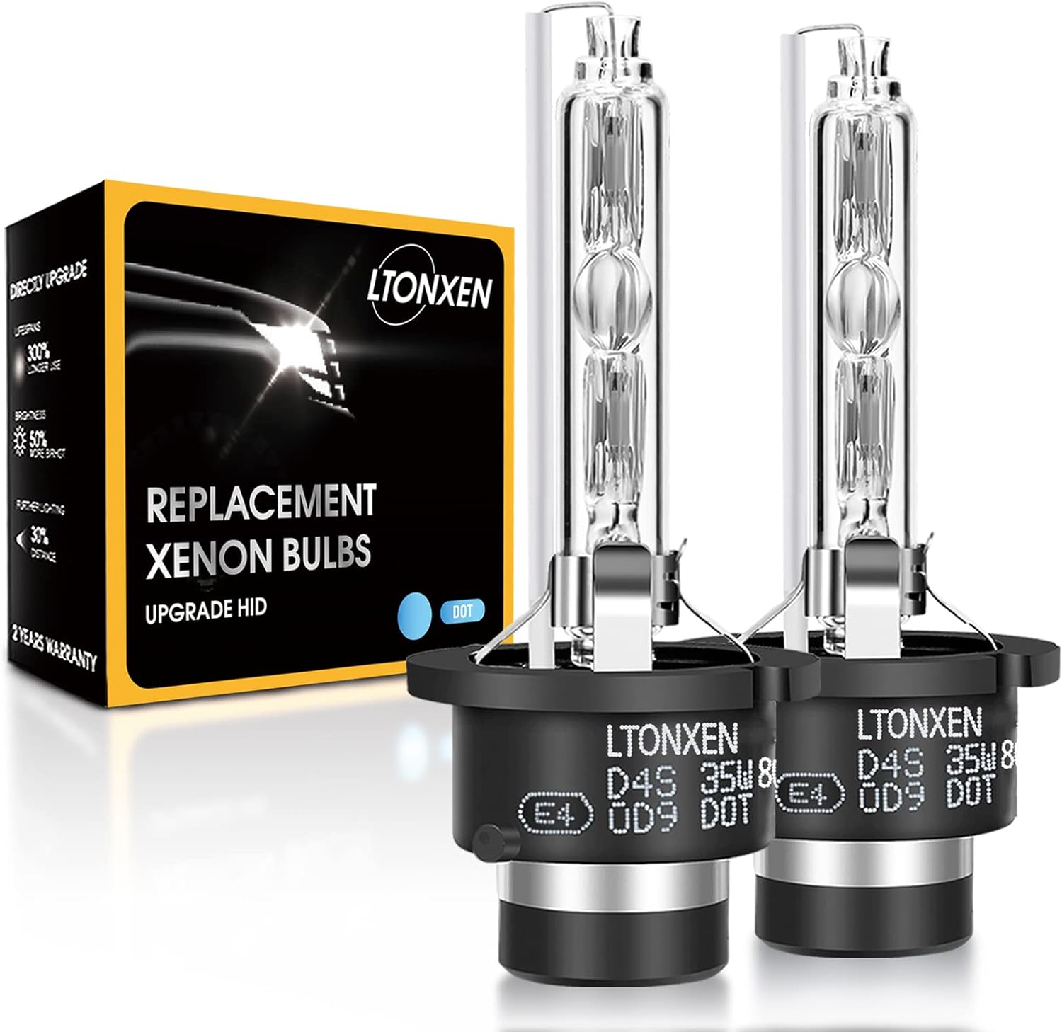 LTONXEN D4S HID Headlight Bulb, 35W 8000K White Blue Xenon HID