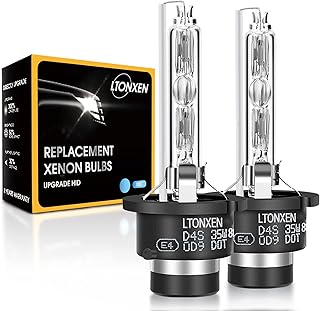 LTONXEN D4S HID Headlight Bulb, 35W 8000K White Blue Xenon HID Headlights Bulb for 12V Car Headlamp Replacement - Pack of 2