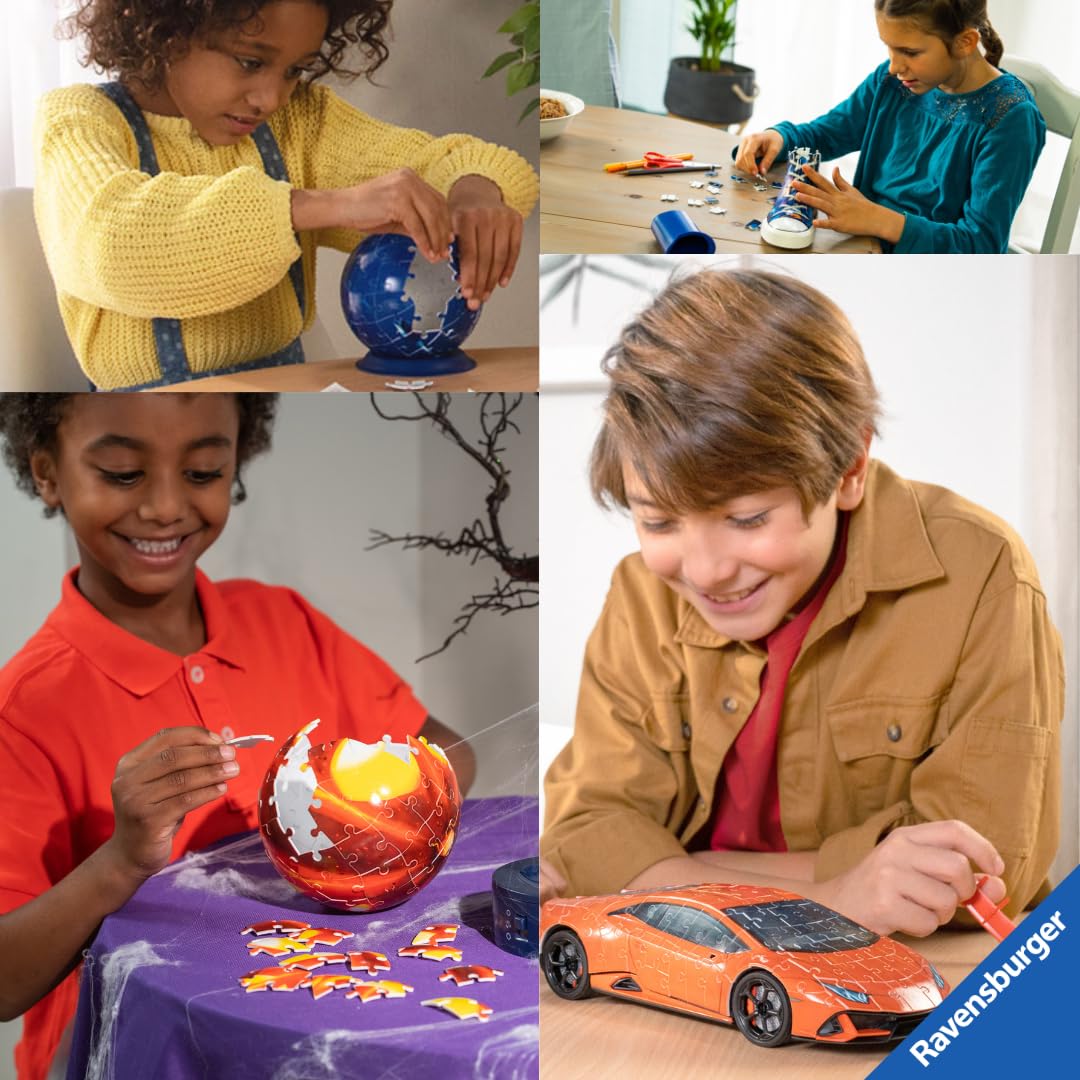 Ravensburger - Puzzle 3d Pokeball rossa 54 pezzi, Puzzle 3d bambini 6 anni o più, Giochi bambini 6 anni, Collezione Pokemon, Giochi divertenti, Idee regalo