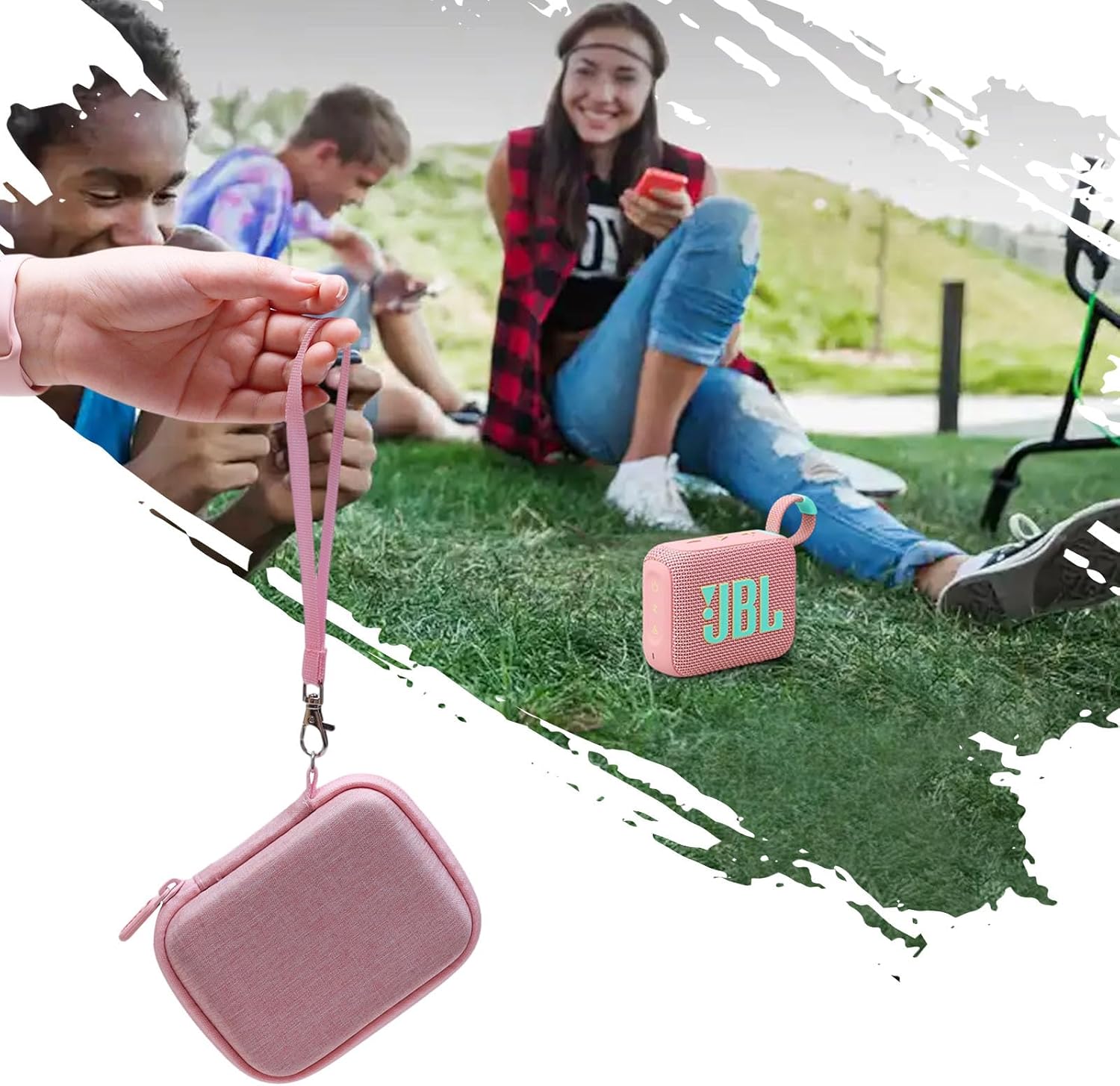 XANAD Hard Case Compatible with JBL Go 4 and Go 3 and Go 3 Eco Ultra-Portable Waterproof Speaker (Pink) - Image 6