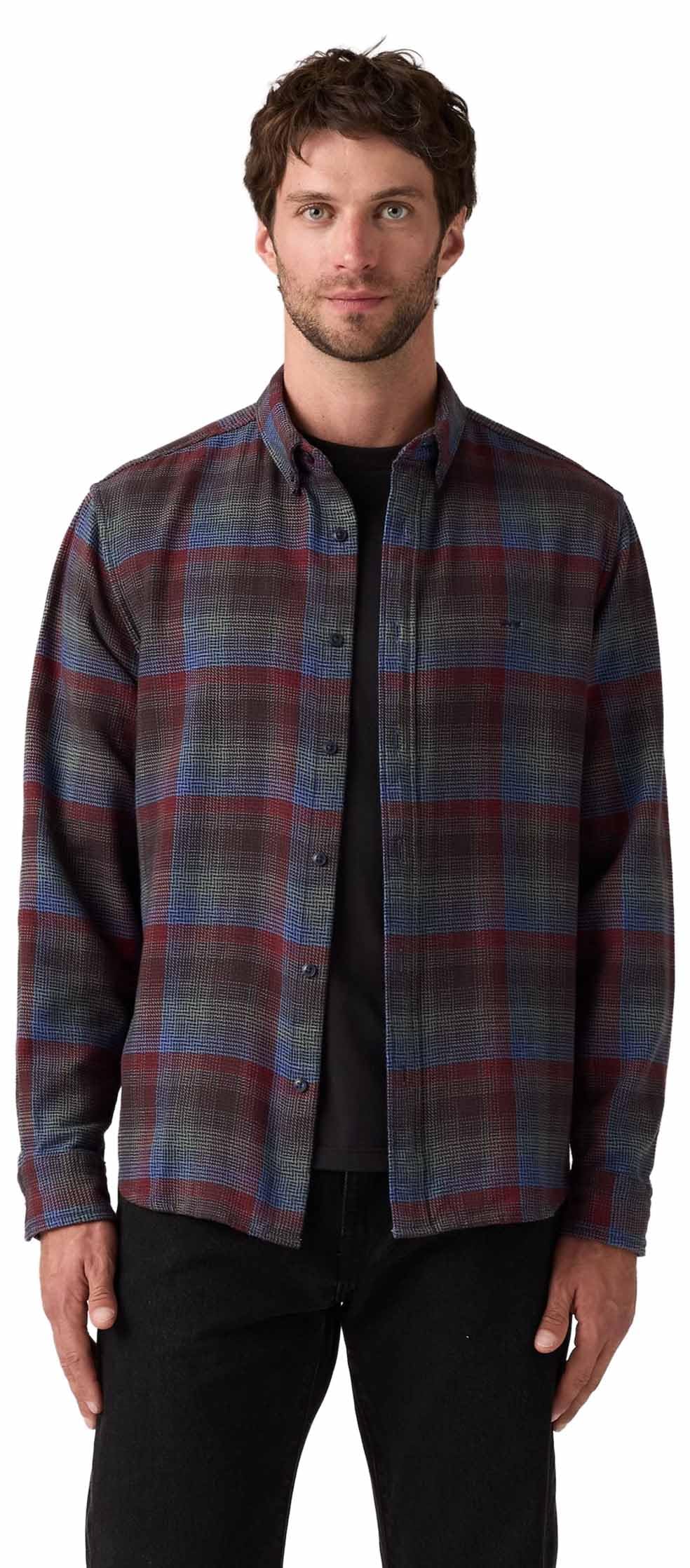 Authentic Button Down Bennett Plaid Navy